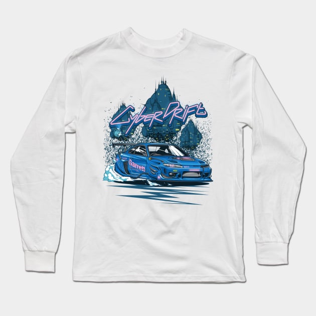 Nissan Silvia Cyber Drift Long Sleeve T-Shirt by racingfactory